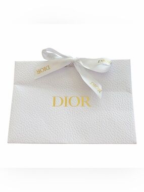 Dior White Box with Gold Logo and Satin Bow